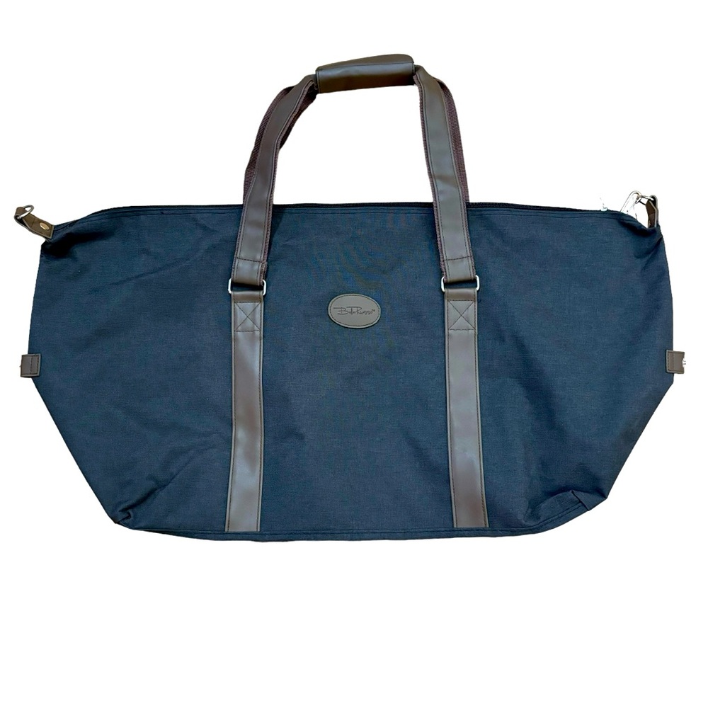 Bella Russo Large Charcoal Duffel Bag w/ Handles & Shoulder Strap NWOT
